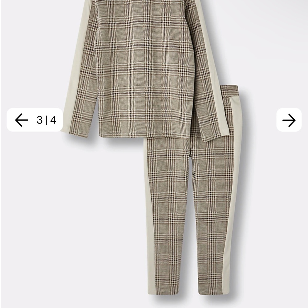 NWT BOYS STONE CHECK PRINT TRACKSUIT OUTIFIT
